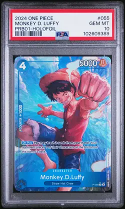 MONKEY D. LUFFY HOLOFOIL PSA 10 ONE PIECE PRB01 THE BEST - Image 1
