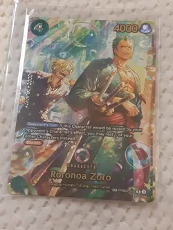 Roronoa Zoro PRB02-006 SP The Azure Sea's Seven OP14 Pack Fresh Never Played NM - Image 1