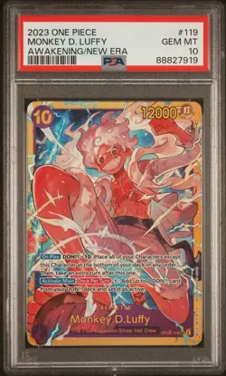 MONKEY D. LUFFY SEC PSA 10 ONE PIECE OP05-AWAKENING OF THE NEW ERA - Image 1