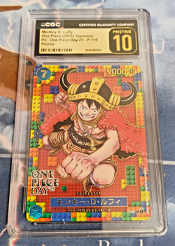 CGC Pristine 10 One Piece Day '25 Promo Monkey D. Luffy Japanese Card Game OPG - Image 1