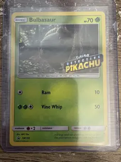Pokemon Bulbasaur SM198 Promo Detective Pikachu 70 HP Card Pokemon TCG English - Image 2