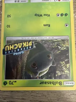 Pokemon Bulbasaur SM198 Promo Detective Pikachu 70 HP Card Pokemon TCG English - Image 3