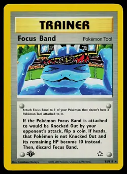 Pokemon Card - Focus Band Neo Genesis 86/111 Rare 1st Edition - Image 1