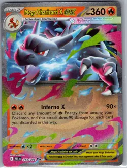 Mega Charizard X ex - 013/094 ME02: Phantasmal Flames - Pokemon Card - NM - Image 1
