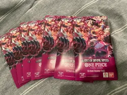 One Piece Card Game a Fist of Divine Speed OP-11 Booster Pack, Lot Of 7 - Image 1