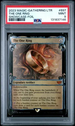 2023 MTG THE LORD OF THE RINGS: TALES OF MIDDLE-EARTH SC-FOIL THE ONE RING PSA 9 - Image 1
