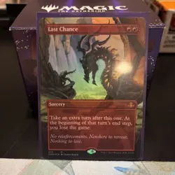MTG x1 Last Chance (Borderless) Dominaria Remastered Foil NM - Image 1