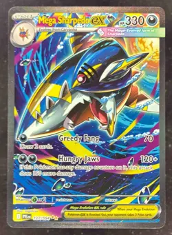 2025 Pokemon Phantasmal Flames #127/094 Mega Sharpedo Special Illustration Rare - Image 1