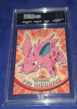1999 Pokemon Topps Nidorino #33 TV Animation Series 1 2nd Print Non-Holo - Grade - Image 1
