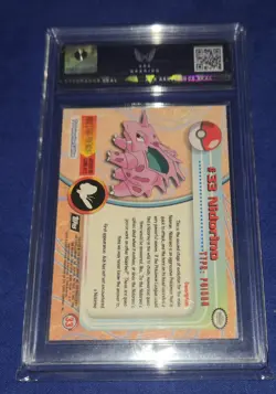 1999 Pokemon Topps Nidorino #33 TV Animation Series 1 2nd Print Non-Holo - Grade - Image 2