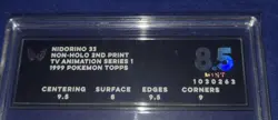 1999 Pokemon Topps Nidorino #33 TV Animation Series 1 2nd Print Non-Holo - Grade - Image 3