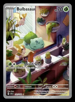 Bulbasaur 143/142 Illustration Rare Stellar Crown Pokemon Card - Image 1
