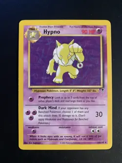 Pokemon Card Hypno Legendary Collection Rare 25/110 ENG English - Image 1