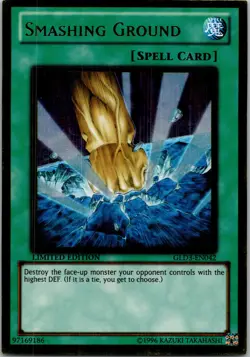 Yugioh Smashing Ground GLD3-EN042 Limited Edition Gold Rare NM - Image 1