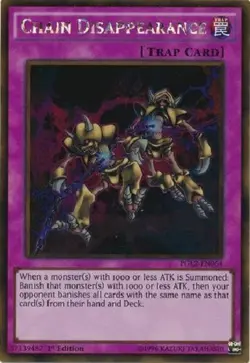 *** CHAIN DISAPPEARANCE *** 1ST EDITION GOLD RARE (LP) PGL2-EN064 YUGIOH! - Image 1