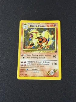 Blaine's Arcanine 1/132 Gym Challenge Holo Rare Pokemon TCG Card - Image 1