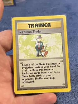 Pokemon TCG Card Pokemon Trader Base Set 77/102 Rare LP WOTC Vintage - Image 1