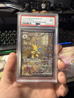 Pokemon Alakazam EX TCG Scarlet Violet-151 Holo Full Art Card 201/165 PSA 9 - Image 3