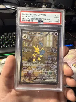 Pokemon Alakazam EX TCG Scarlet Violet-151 Holo Full Art Card 201/165 PSA 9 - Image 4