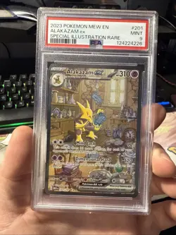 Pokemon Alakazam EX TCG Scarlet Violet-151 Holo Full Art Card 201/165 PSA 9 - Image 5