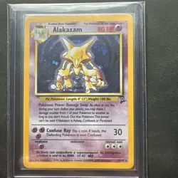 Alakazam - 1/130 - Pokemon Base Set 2 - FART SWIRL 🌀Holo Rare Card WOTC LP - Image 1