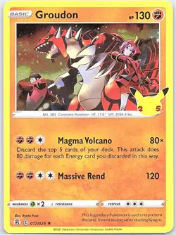 Groudon 017/025 Celebrations - Pokemon Card - NM - Image 1