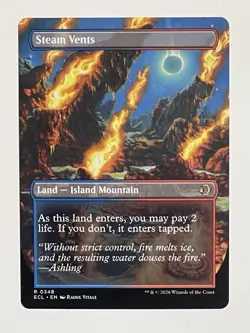 Steam Vents - BORDERLESS - Lorwyn Eclipsed - MTG Magic- NM - Image 2