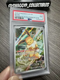◓Eevee 173 S&V Prismatic Evolutions- Pokemon Center Black Star Promo PSA Mint 9◓ - Image 3