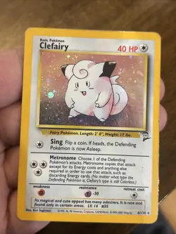 Pokemon TCG Clefairy Base Set 2 6/130 Holo Unlimited Holo Rare - Image 1