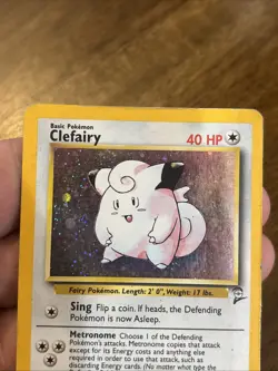 Pokemon TCG Clefairy Base Set 2 6/130 Holo Unlimited Holo Rare - Image 2