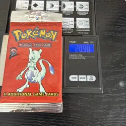 1999 WOTC Pokemon Booster Pack Base Set 2 Mewtwo Artwork Factory Sealed! 20.90g - Image 1