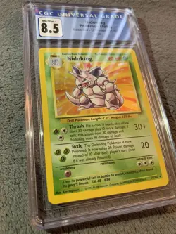 1999 Pokemon Nidoking 11/102 Base Set Unlimited CGC 8.5 (PSA BGS) NM/MINT+ - Image 2