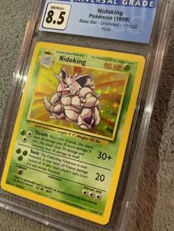 1999 Pokemon Nidoking 11/102 Base Set Unlimited CGC 8.5 (PSA BGS) NM/MINT+ - Image 3
