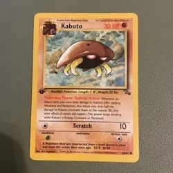 1st Edition Kabuto 50/62 - Fossil - Common - Pokemon - NM - Image 1