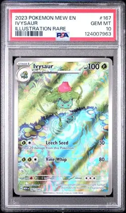 2023 POKEMON MEW EN-151 ILLUSTRATION RARE #167 IVYSAUR PSA 10 - Image 1