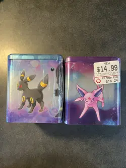 2 Pokemon TCG Dark & Psychic Stacking Tins- Factory Sealed Umbreon Espeon gengar - Image 1