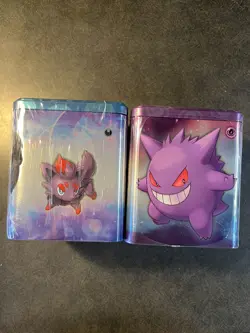 2 Pokemon TCG Dark & Psychic Stacking Tins- Factory Sealed Umbreon Espeon gengar - Image 3