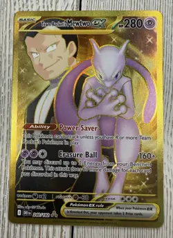 Team Rocket's Mewtwo ex - 240/182 Hyper Rare SV10: Destined Rivals Pokemon TCG N - Image 1