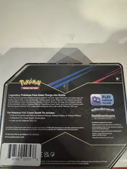 Pokemon TCG Crown Zenith Galarian Articuno Factory Sealed 5-Pack Tin - Image 2