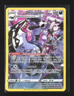 Pokemon SWSH10: Astral Radiance #TG10/TG30 Ultra Rare Galarian Obstagoon Holo - Image 1