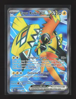 Pokemon SV04: Paradox Rift #222/182 Ultra Rare Tapu Koko ex Holo - Image 1