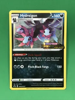 Darkness Ablaze Hydreigon (SWSH037) Stamped Black Star Promo Pokemon TCG - Image 1