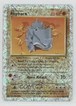 Rhyhorn Reverse Foil Pokemon Legendary Collection #90 2002 - Image 1
