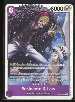 Rosinante & Law One Piece OP14 The Azure Sea's Seven Super Rare #038 - Image 1