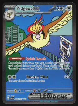 Pidgeot ex - 225/197 - Special Illustration Rare Obsidian Flames - Pokemon Card - Image 1