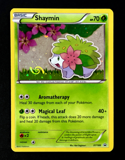 2017 Pokemon SHAYMIN Black Star Promo HOLO Foil Card #XY188 Rare HD GALAXY SWIRL - Image 2