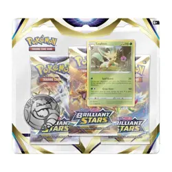 Brilliant Stars Triple Blister Pack Pokemon Card TCG New Sealed Leafeon Promo - Image 1