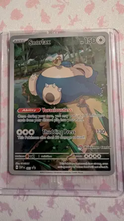 Pokemon TCG Snorlax Promo Card S&V 151 SVP051 Pokemon Center Stamped Sealed - Image 1