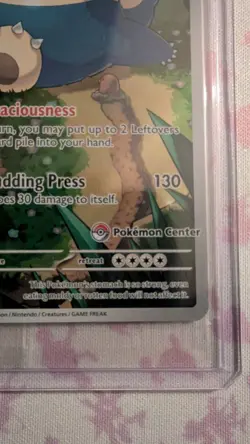 Pokemon TCG Snorlax Promo Card S&V 151 SVP051 Pokemon Center Stamped Sealed - Image 2