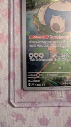 Pokemon TCG Snorlax Promo Card S&V 151 SVP051 Pokemon Center Stamped Sealed - Image 3